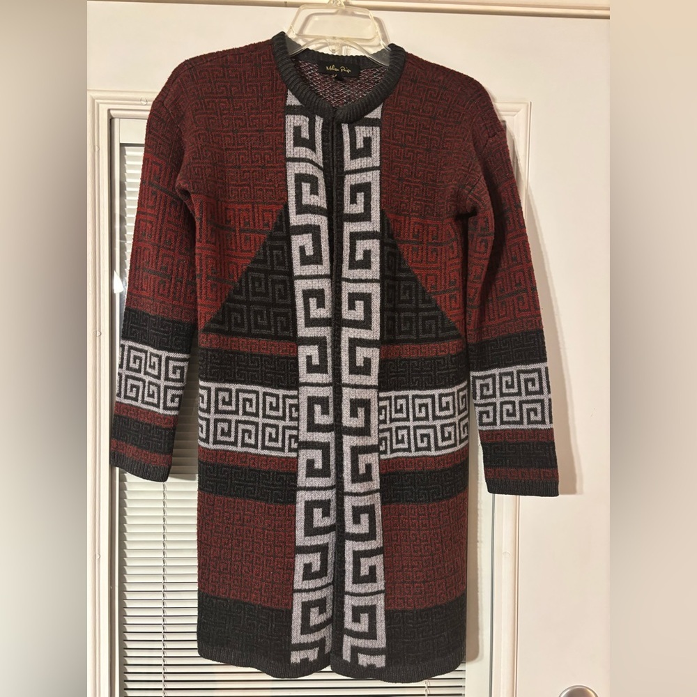 Melissa Paige Black and Red Knit Sweater